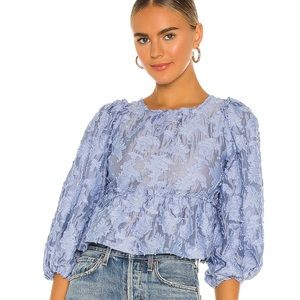 Free People Callie Top in Blue Moon Quartz Size XS